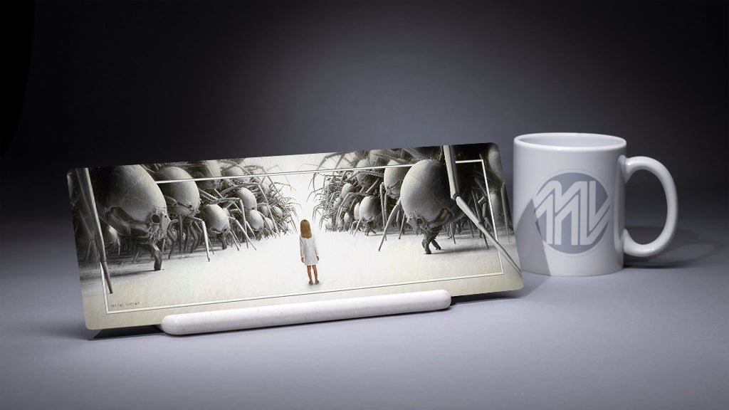 "Bad Case of the Mondays" 4x12 Panoramic Metal Print with Stand