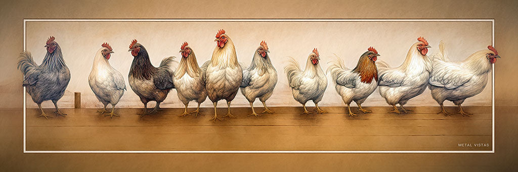 "Ususual Suspects" 4x12 Panoramic Metal Print with Stand