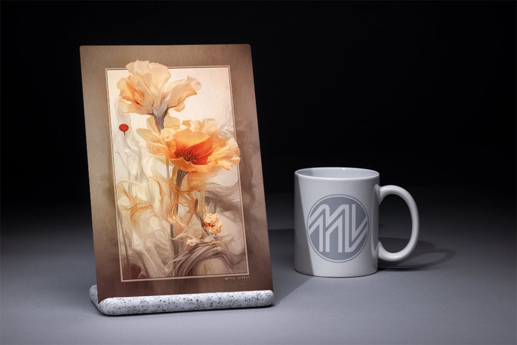 "Wispy Wildflowers" 6x9 Metal Print with Stand