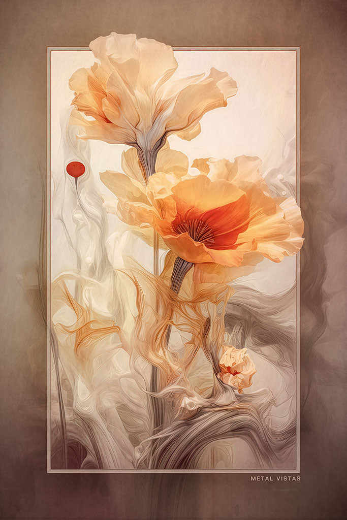 "Wispy Wildflowers" 6x9 Metal Print with Stand