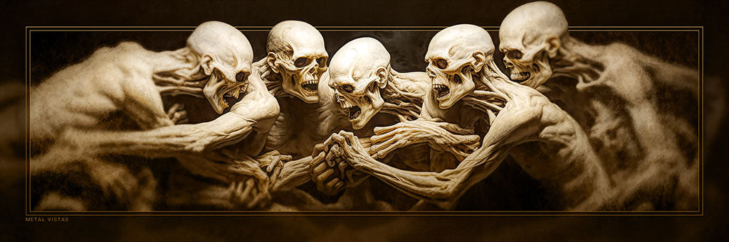 "Social Cohesion" 4x12 Panoramic Metal Print with Stand