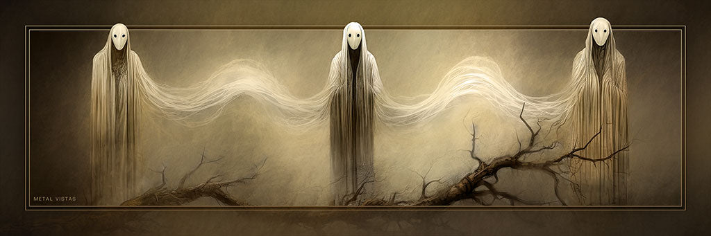 "Three Fates" 4x12 Panoramic Metal Print with Stand