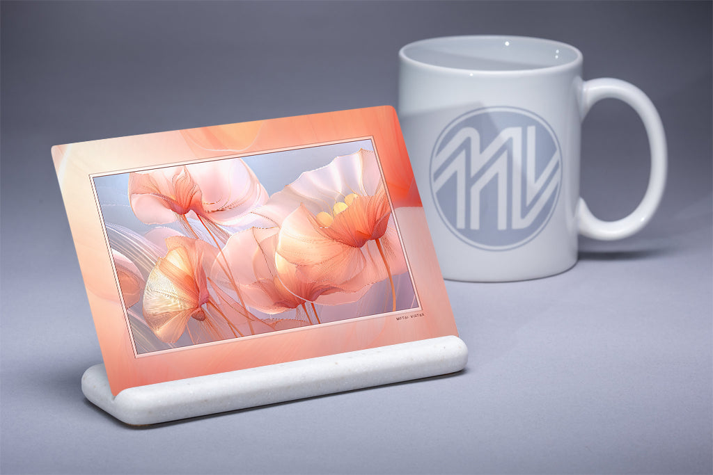 "Delicate Petals" 4x6 Metal Print & Stand