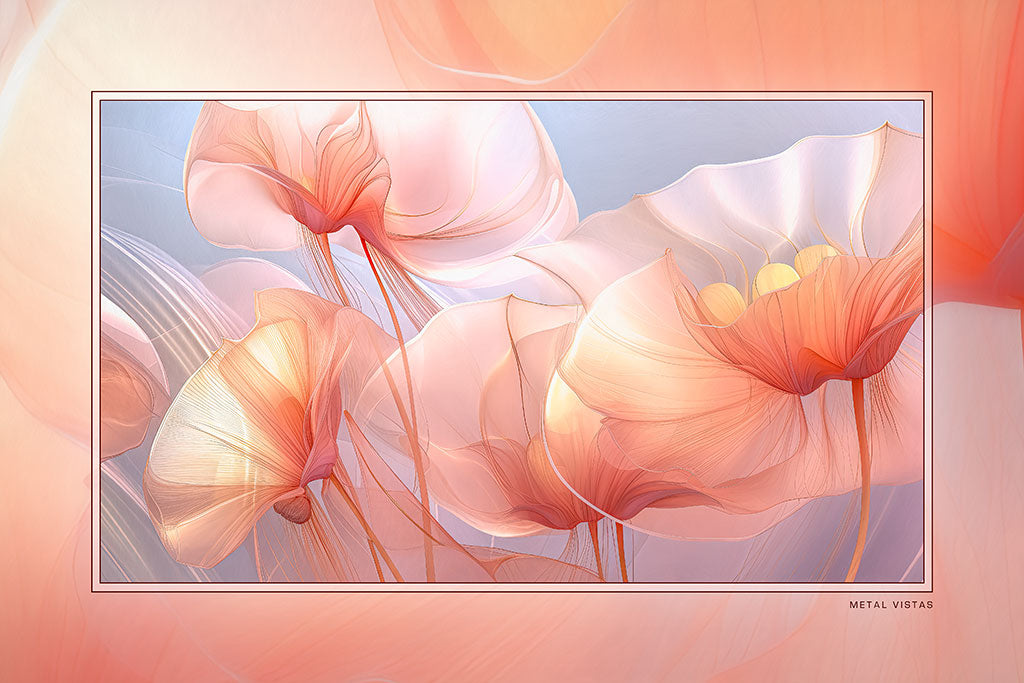 "Delicate Petals" 4x6 Metal Print & Stand