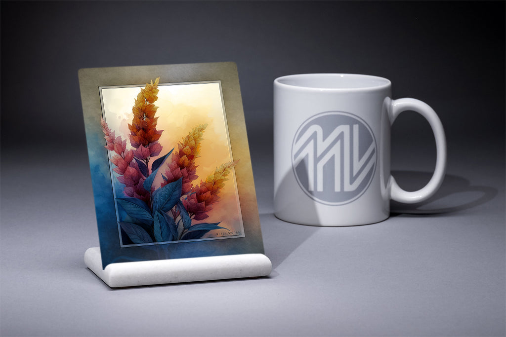 "Autumn Botanical" 4x5 Metal Print & Stand