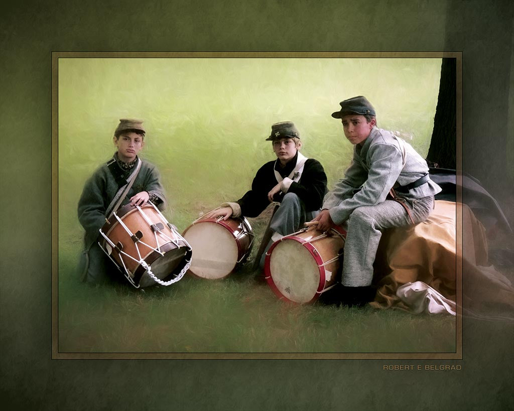 "Drummer Boys" 4x5 Metal Print & Stand