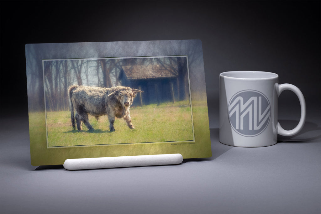 "Highland Alpha" 6x9 Metal Print with Stand