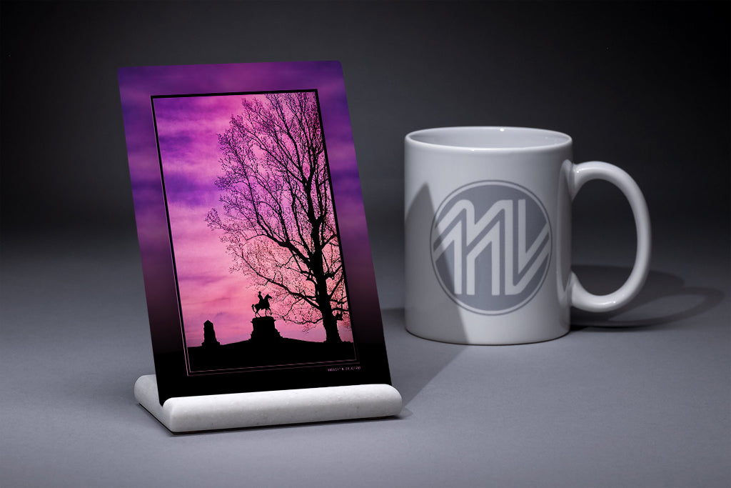 "Cemetery Hill at Sundown" 4x6 Metal Print & Stand