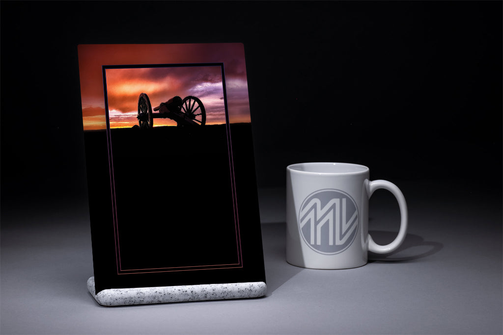 "Neon Storm, Right" 6x9 Metal Print & Stand