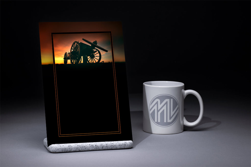 "Vintage Caisson" 6x9 Metal Print & Stand