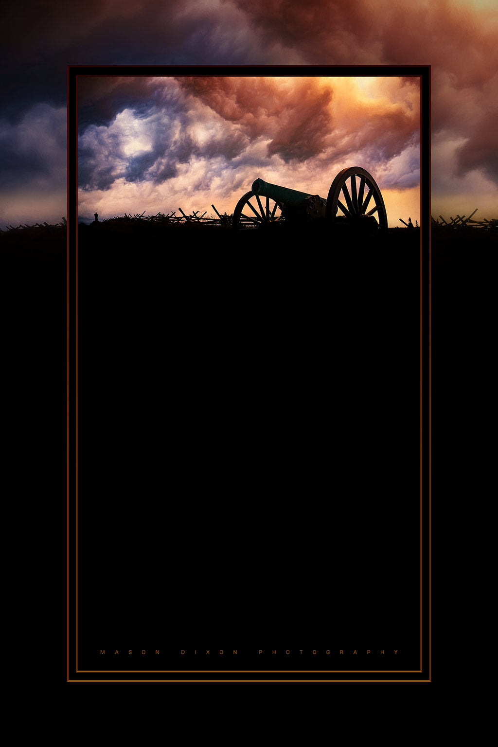 "Storm of War" 6x9 Metal Print & Stand