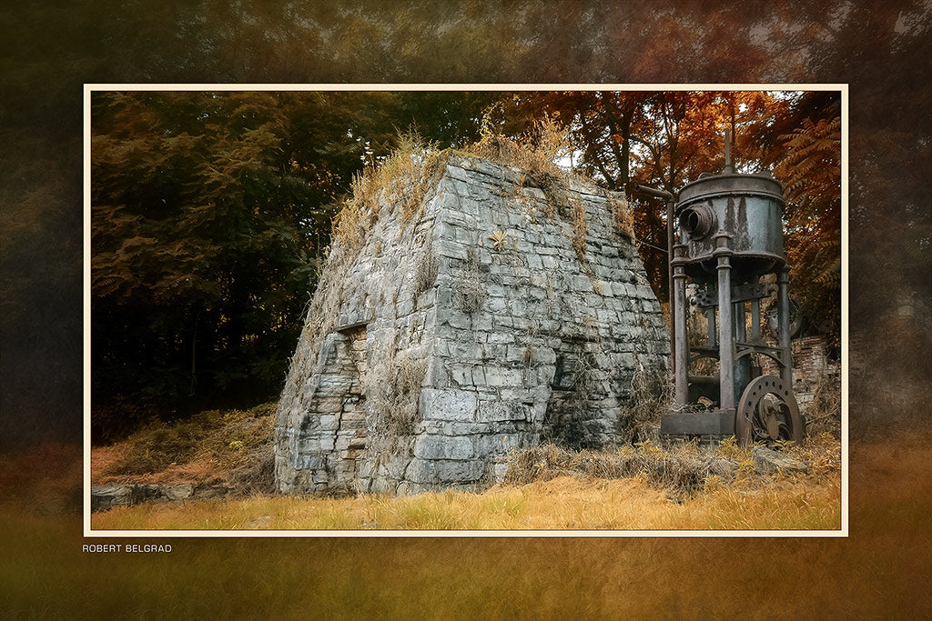 "Carrick Iron Furnace" 4x6 Metal Print & Stand