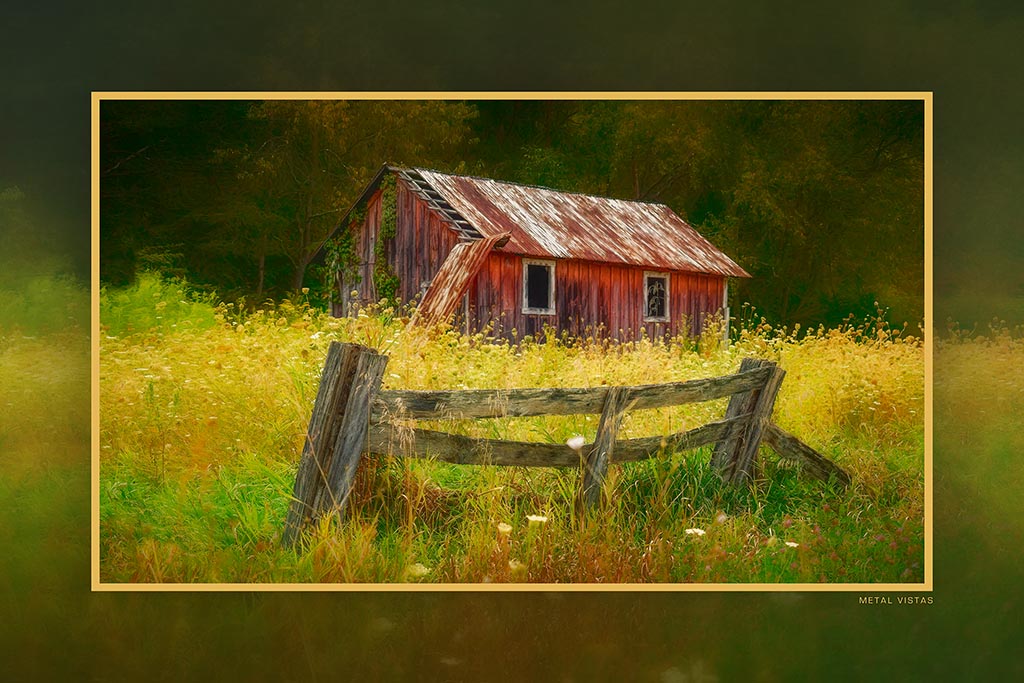 "Gated Community" 6x9 Metal Print with Stand