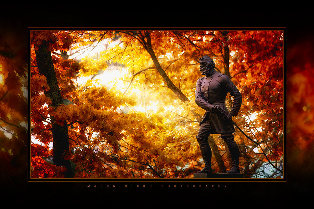 "Strong Vincent's Autumn Charge" 6x9 Metal Print & Stand