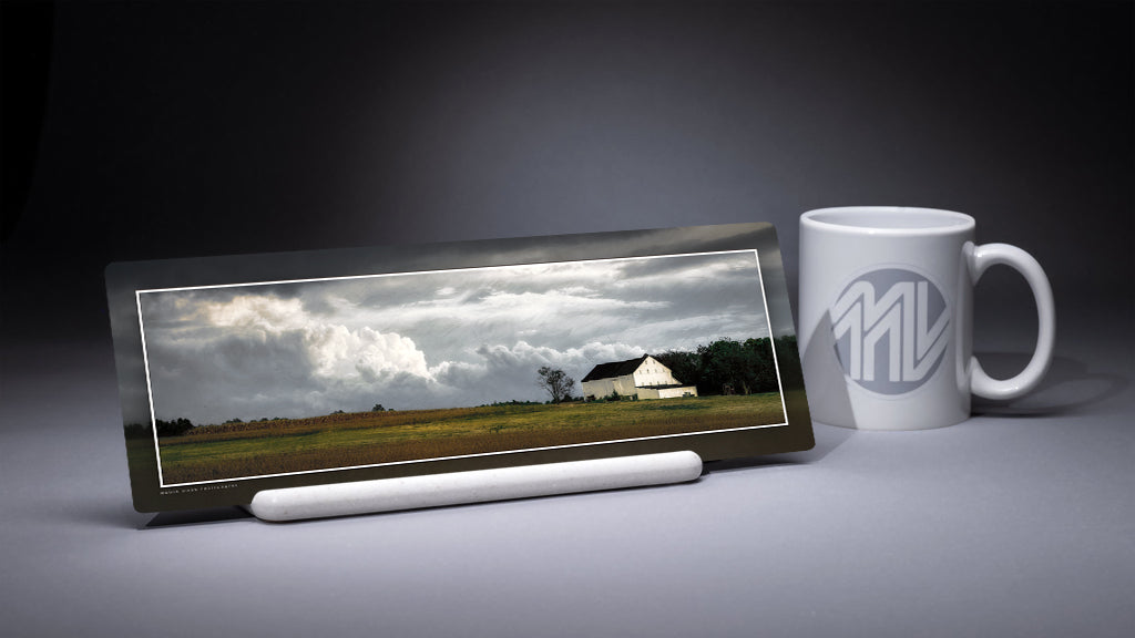 "Gettysburg's Rummel Farm" 4x12 Panoramic Metal Print with Stand