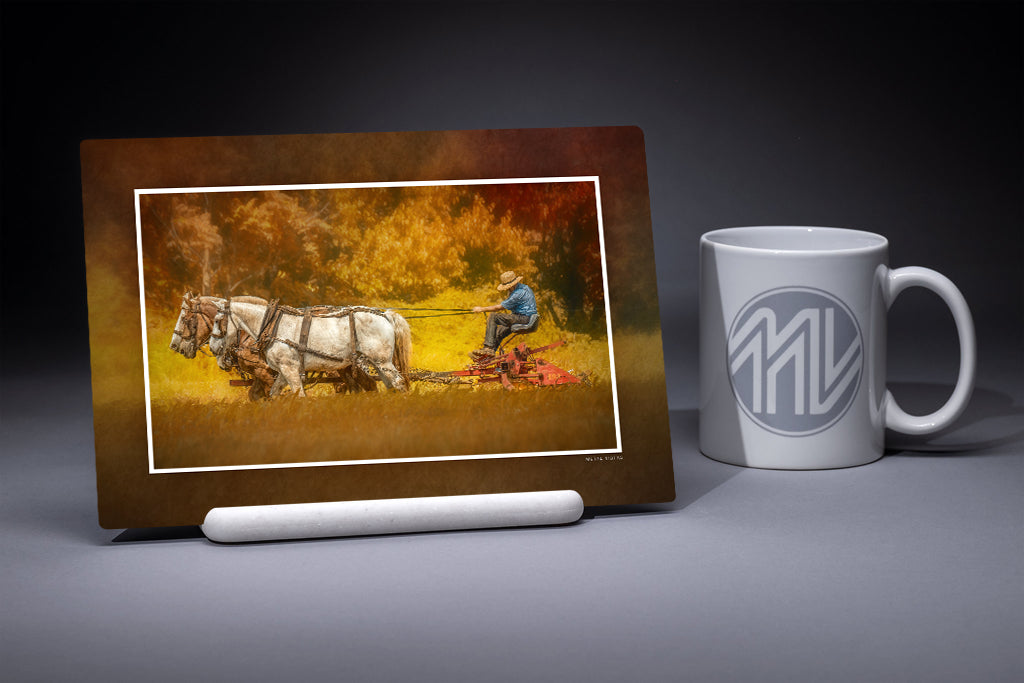 "The Teamster" 6x9 Metal Print & Stand