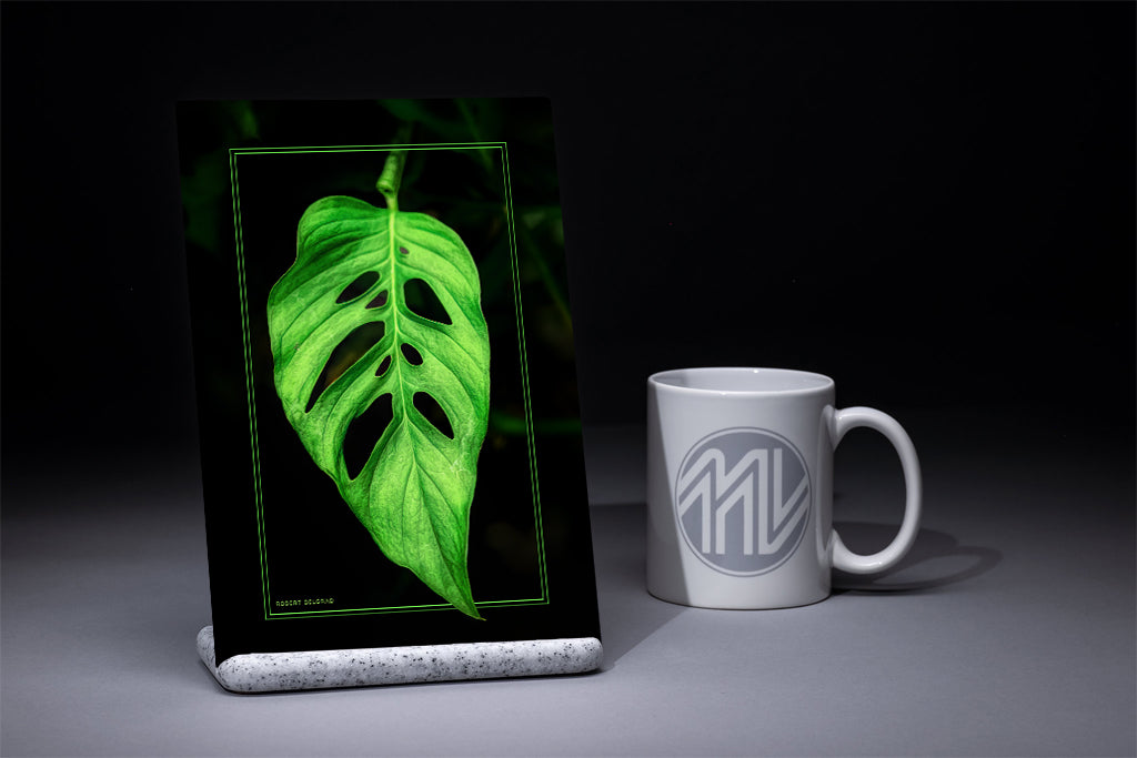 "Screaming Leaf" 6x9 Metal Print with Stand