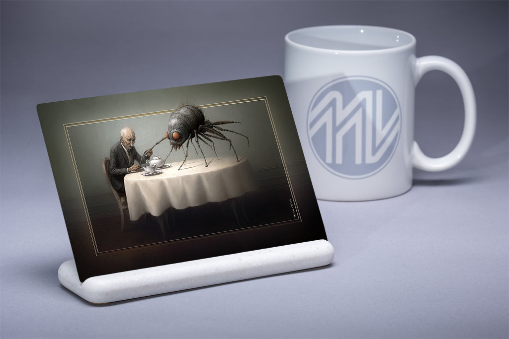 "Waiter..." 4x6 Metal Print & Stand