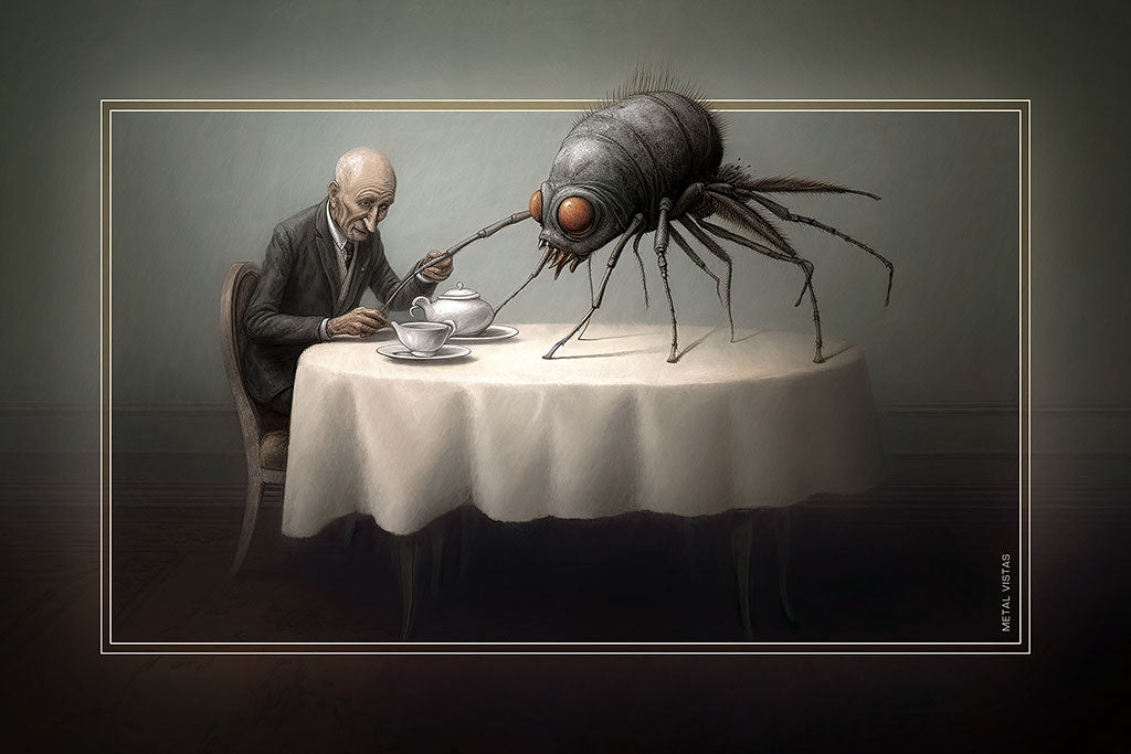 "Waiter..." 4x6 Metal Print & Stand