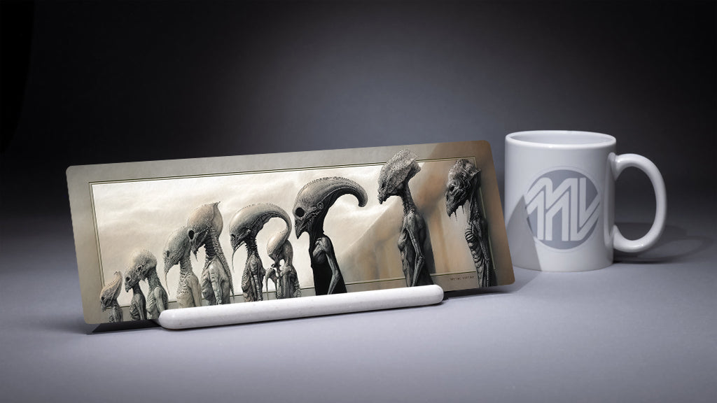 &quot;Bread Line&quot; 4x12 Panoramic Metal Print with Stand