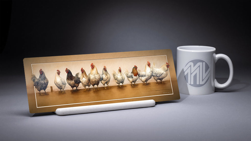 "Ususual Suspects" 4x12 Panoramic Metal Print with Stand