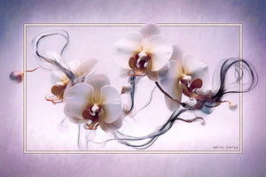 "Glass Orchids" 6x9 Metal Print with Stand