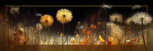 "Autumn Wildflowers" 4x12 Panoramic Metal Print with Stand