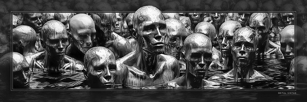 &quot;Mercurial&quot; 4x12 Panoramic Metal Print with Stand