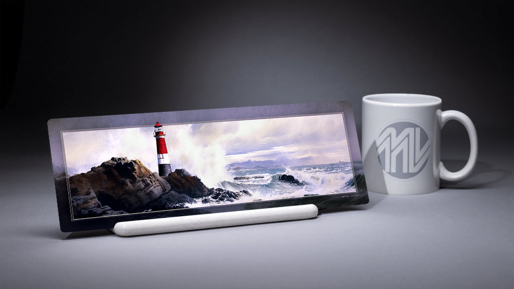 &quot;Wind and Rocks&quot; 4x12 Panoramic Metal Print with Stand