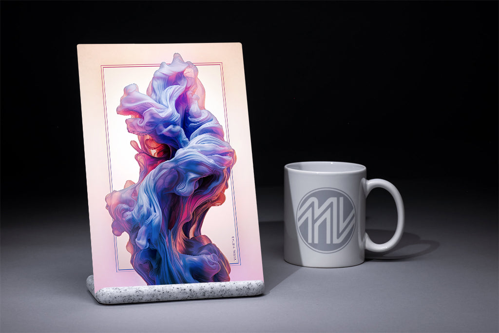 "Fluid Dynamics" 6x9 Metal Print with Stand