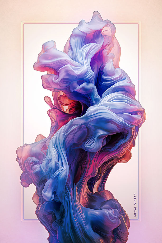 "Fluid Dynamics" 6x9 Metal Print with Stand