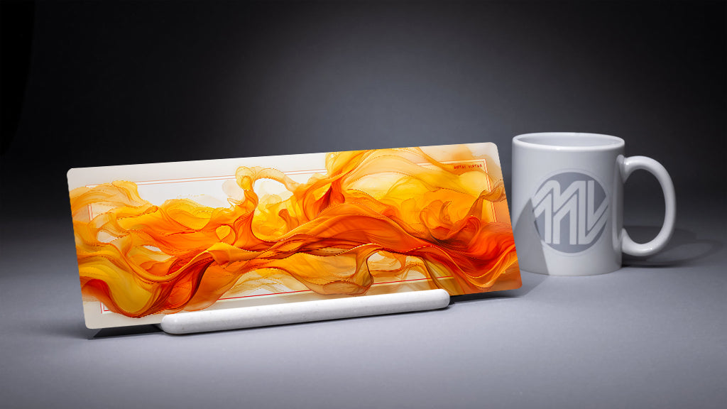 &quot;Burnout&quot; 4x12 Panoramic Metal Print with Stand