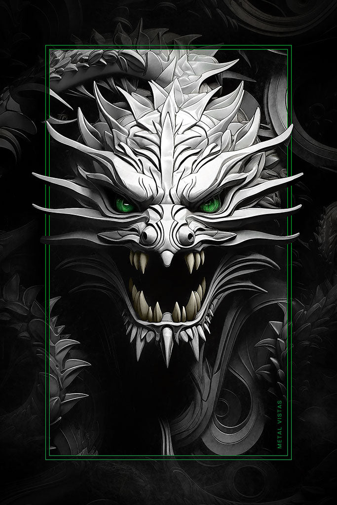 &quot;Serpent with Emerals Eyes&quot; 4x6 Metal Print &amp; Stand