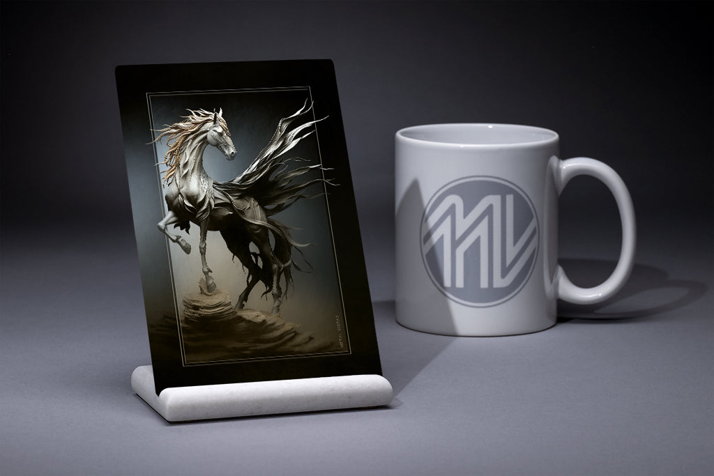 &quot;Pegasus&quot; 4x6 Metal Print &amp; Stand