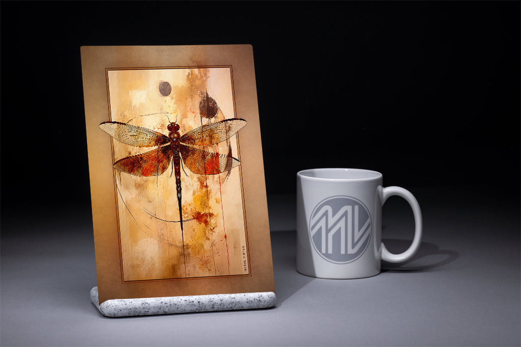 &quot;Dragonfly&quot; 6x9 Metal Print with Stand