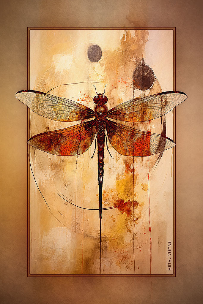 "Dragonfly" 6x9 Metal Print with Stand
