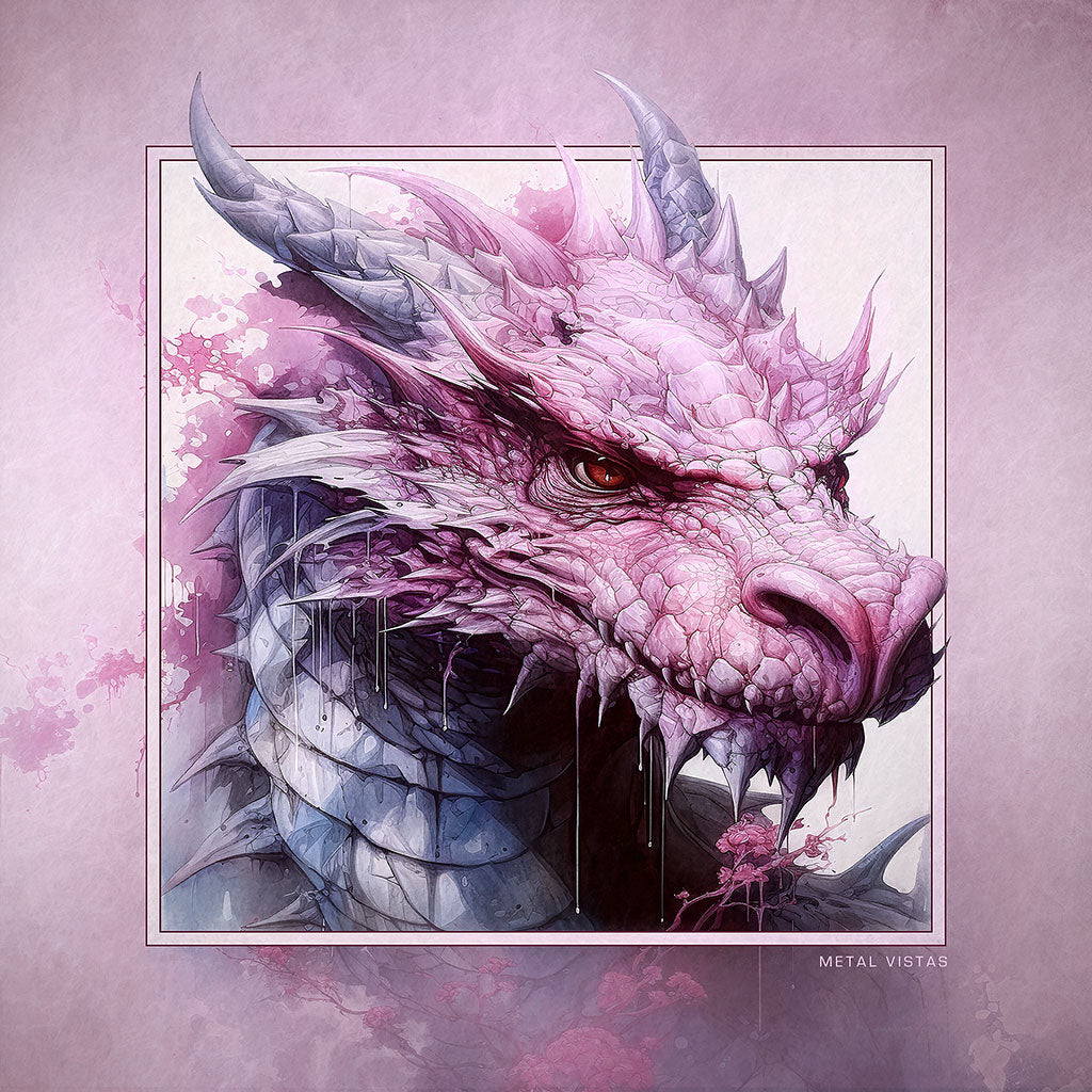 &quot;Dragon&quot; 6x6 Metal Print &amp; Stand
