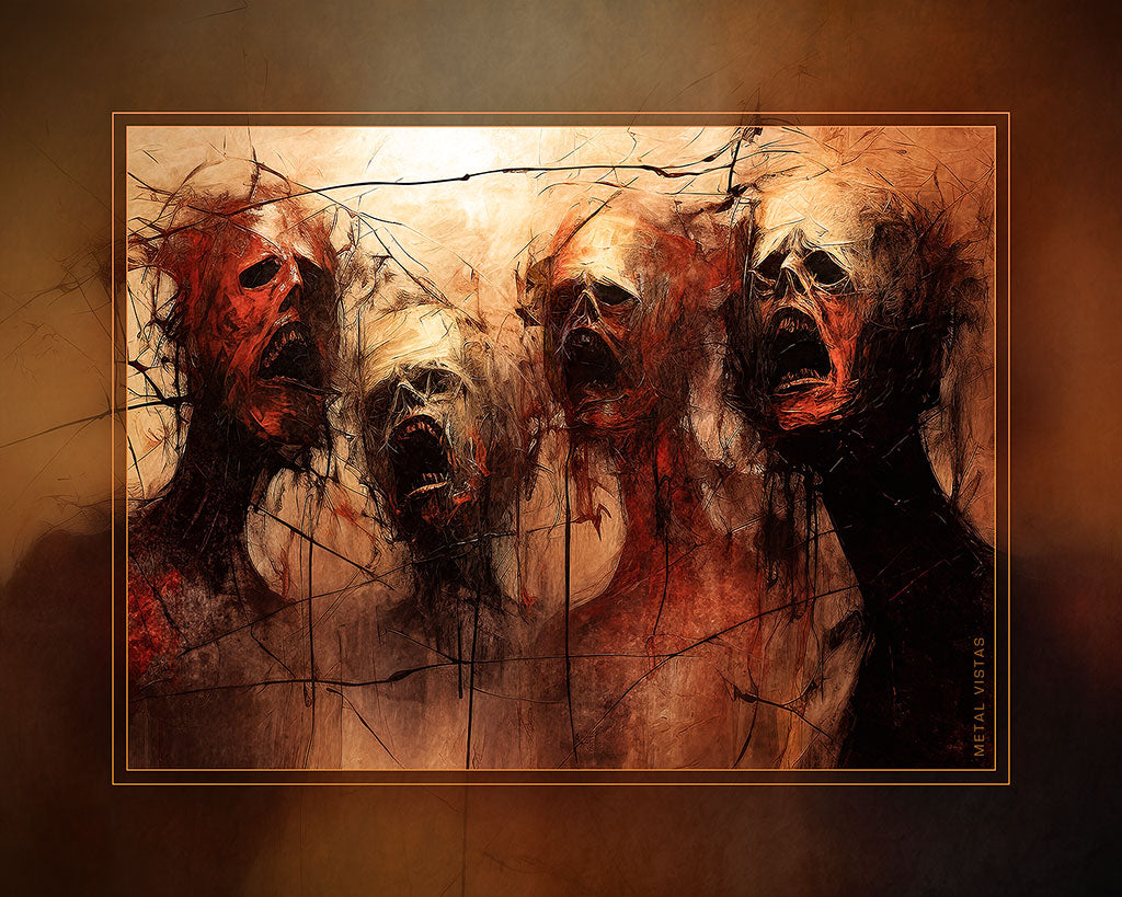 &quot;Chorus of Despair&quot; 4x5 Metal Print &amp; Stand