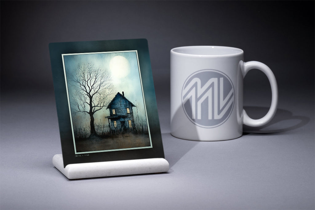 &quot;Lonely Home&quot; 4x5 Metal Print &amp; Stand