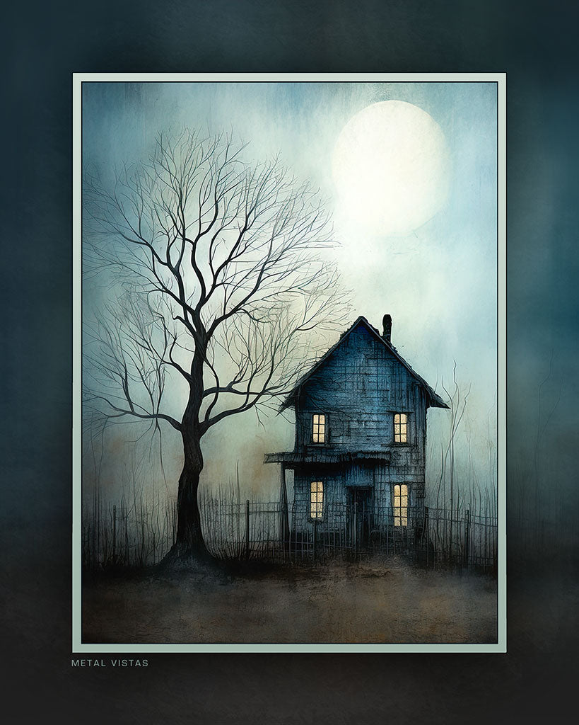 &quot;Lonely Home&quot; 4x5 Metal Print &amp; Stand