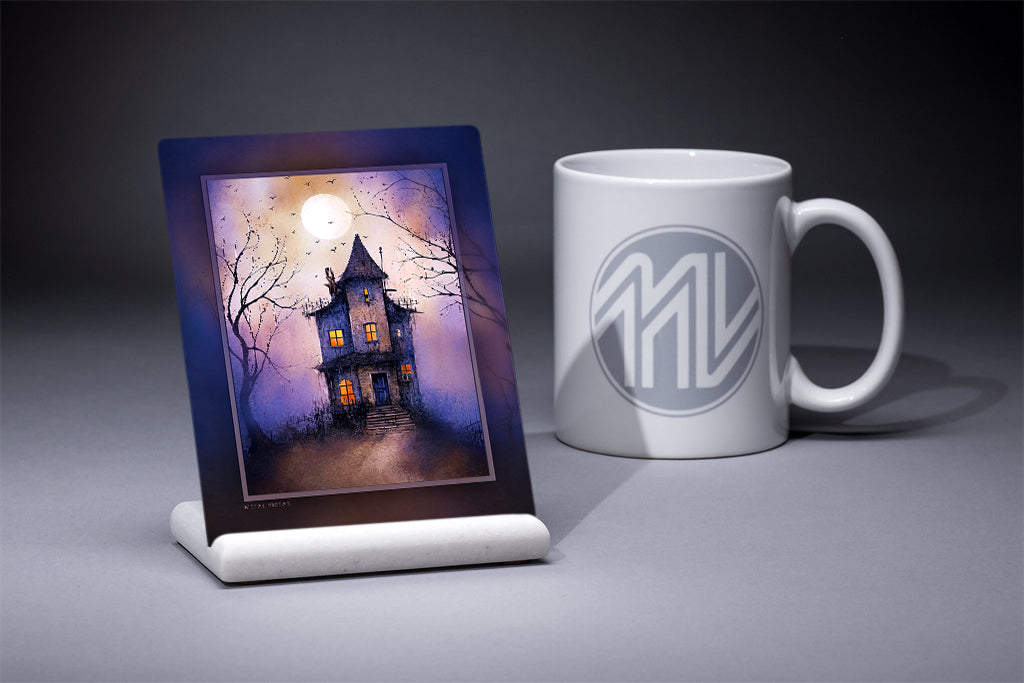 &quot;Creepy Neighbors&quot; 4x5 Metal Print &amp; Stand