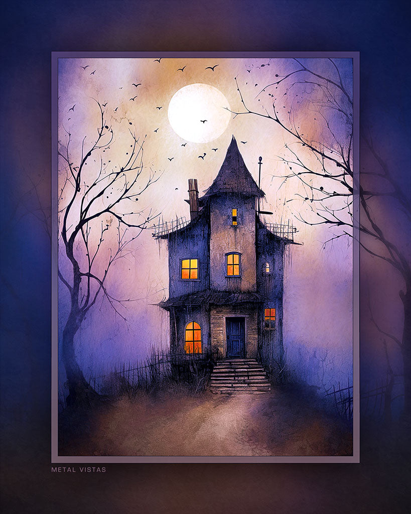 &quot;Creepy Neighbors&quot; 4x5 Metal Print &amp; Stand