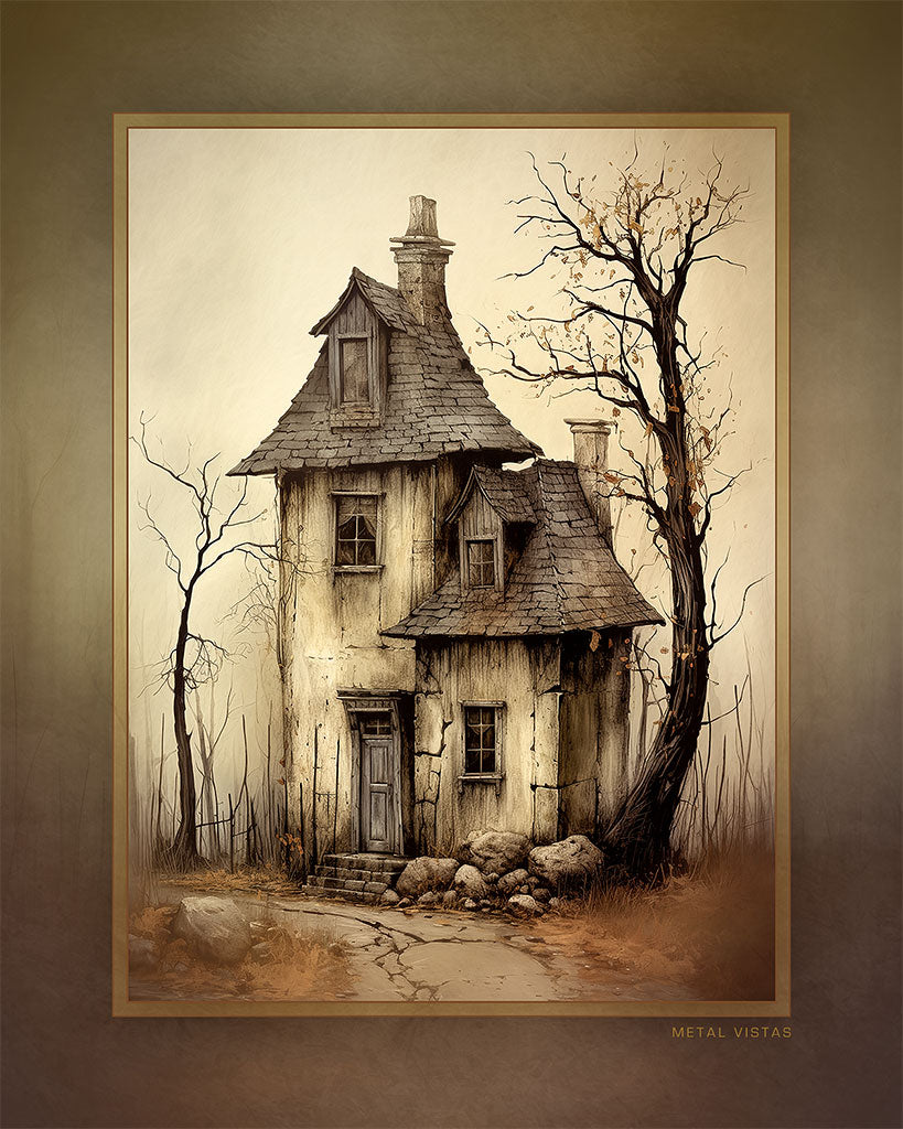 &quot;Ramshackle&quot; 4x5 Metal Print &amp; Stand