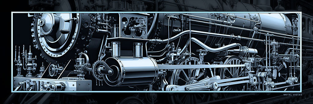 &quot;Stream Power&quot; 4x12 Panoramic Metal Print with Stand