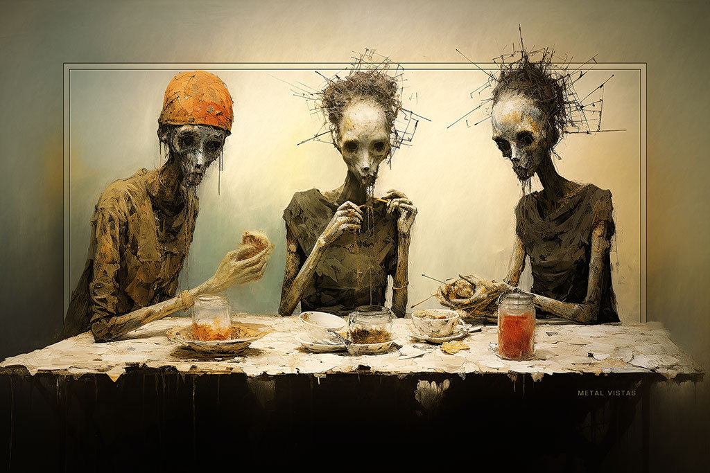 &quot;May Contain Bioengineered Components&quot; 6x9 Metal Print with Stand