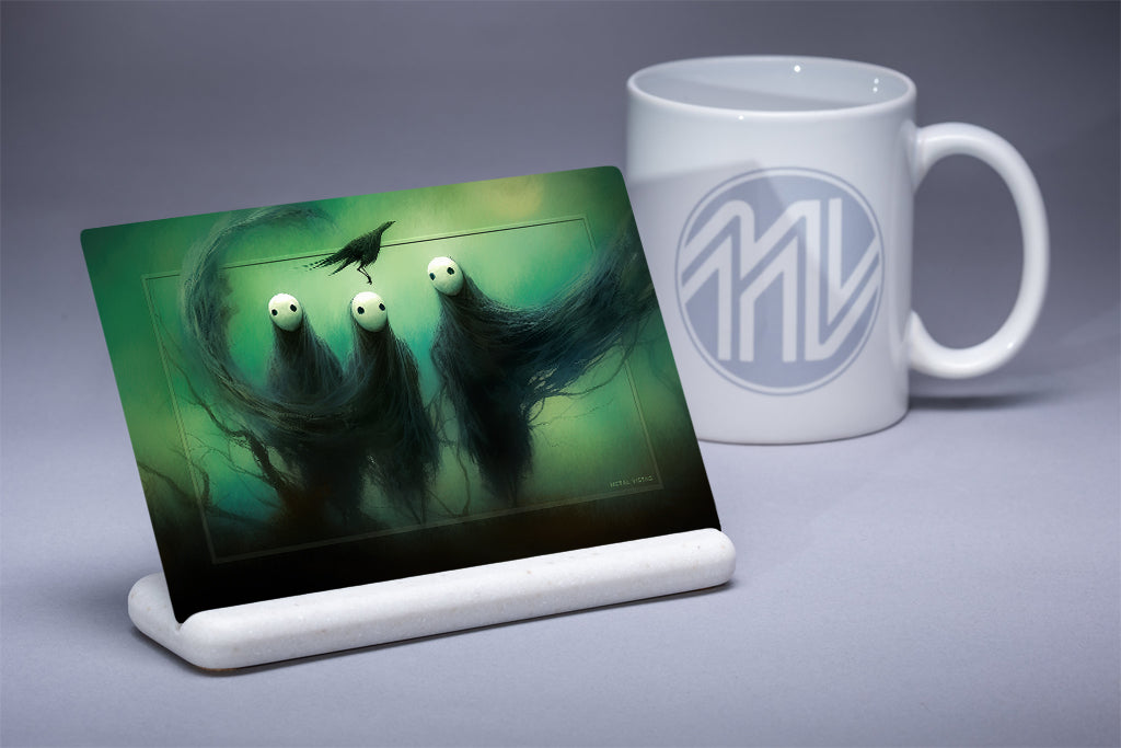 &quot;Kendra&#39;s Crow 4x6 Metal Print &amp; Stand