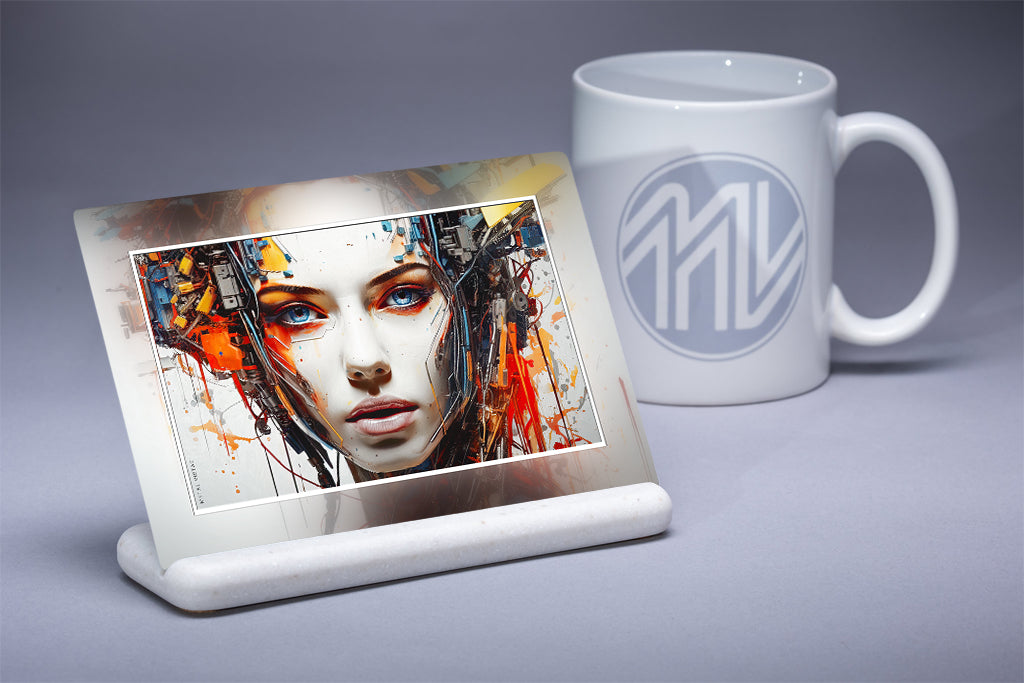 &quot;Catfished by AI&quot; 4x6 Metal Print &amp; Stand