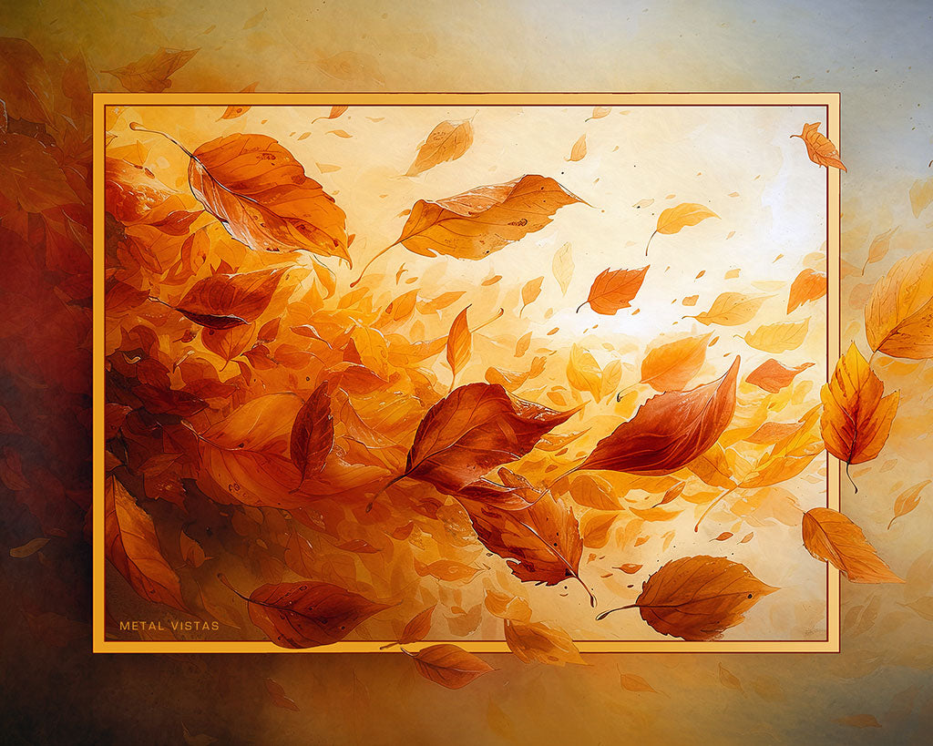 &quot;Autumn Rush&quot; 4x5 Metal Print &amp; Stand