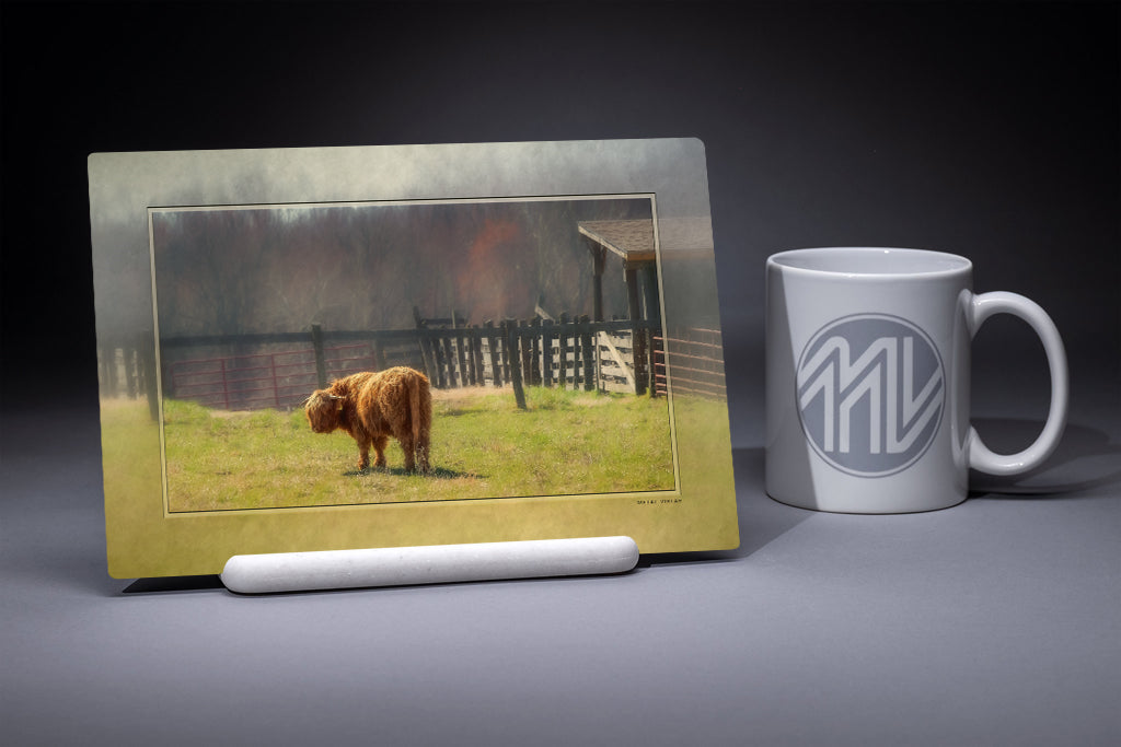 "Highland Repose" 6x9 Metal Print with Stand