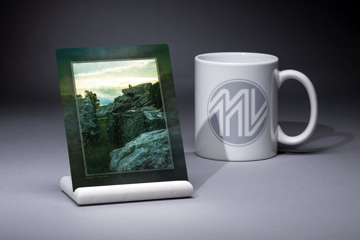 &quot;Devils-Den-in-Blue&quot; 4x5 Metal Print &amp; Stand